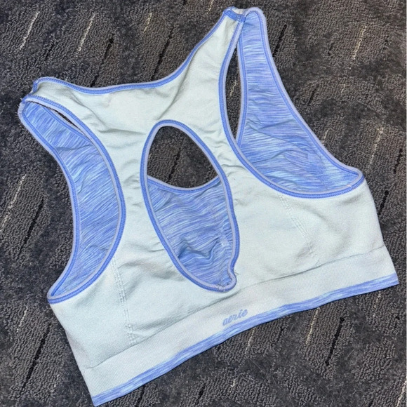 Aerie Reversible Seamless Blue Cutout Sports Bra Bralette - Picture 4 of 7